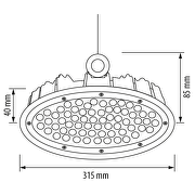 LED индустриално осветително тяло камбана, 150W, 5000K, 220V-240V AC, IP65