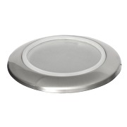 Ceiling downlight frame, round, GU10, fixed, chrome, metal, IP44