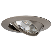 Ceiling downlight frame, round, GU10, movable, satin nickel, aluminium, IP20