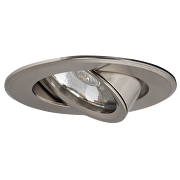 Ceiling downlight frame, round, GU10, movable, satin nickel, aluminium, IP20