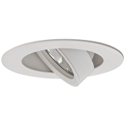 Ceiling downlight frame, round, GU10, movable, white, aluminium, IP20