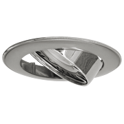 Cornice downlight da soffitto, rotonda, Gu10, mobile, nichel/cromo perla, alluminio, IP20