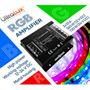 Amplifier for RGB LED strip 3X10A, 360W (12V DC), 12-24V DC