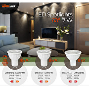 Λάμπα σποτ LED με δυνατότητα ρύθμισης 7W, GU10, 4000K, 220-240V AC, ουδέτερο φως