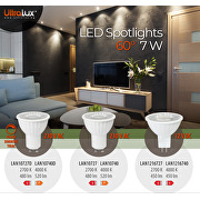 LED spotlight, dimmable 7W, GU10, 4000K, 220V-240V AC