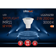 Faretto LED 2W, GU4, 3000K, 12V DC