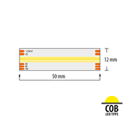 Profesionalna LED traka 15.8W/m, RGB+4000K, 24V DC, 560 LED/m, COB, IP20