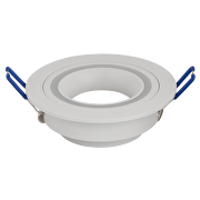 Ceiling downlight frame, round, GU10, fixed, white, IP20