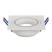 Ceiling downlight frame, square, white, fixed, IP20