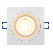 Ugradbeni reflektor (kućište), kvadratni, bijeli, fiksni, IP20
