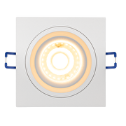 Cornice downlight da soffitto, quadrata, bianca, fissa, IP20