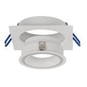 Cornice downlight da soffitto, quadrata, bianca, fissa, IP20