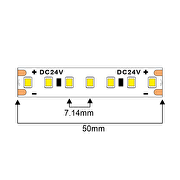 Επαγγελματική λωρίδα LED 14.4W/m, 2700K, 24V DC, 140 LEDs/m, SMD2835, IP20