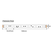 Professional LED flexible strip 14.4W/m, RGB, 24V DC, 60LEDs/m, SMD4040, IP67