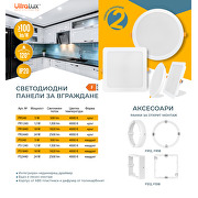 LED панел за вграждане, кръг, 5W, 4000K, 220-240V AC, неутрална светлина