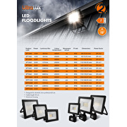 LED SLIM floodlight with PIR sensor 10W, 4000K, 220-240V AC, IP44