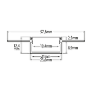 Aluminiumprofil für Gipskarton 3m, 21mm