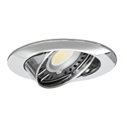 Lune (corps) encastrable, cercle, GU10, amovible, chrome, aluminium, IP20