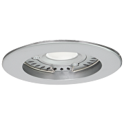 Ceiling downlight frame, round, GU10, fixed, pearl chrome, aluminium, IP20