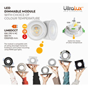 Module LED à intensité variable, 6W, 3000K/4000K/6500K, 220-240V AC, IP44