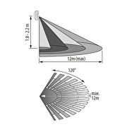 PIR сензор за движение за открит монтаж без детекция на животни > 50кг., макс. 12м