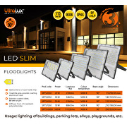 LED Slim προβολέας 30W, 5000K, 220-240V AC, ουδέτερο φως IP65