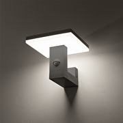 LED-Lampe mit Bewegungssensor 15W 4000K, IP65, für Wand, grau
