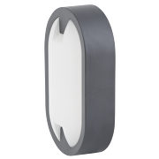 LED Deckenleuchte Ellipse, grau, 15W, 4000K, 220-240V AC, IP65