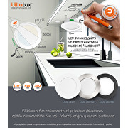 LED downlight para muebles de empotrar, redondo , 4W, 3000K/4000K/6500K(CCT), 12V DC, IP44,color blanco