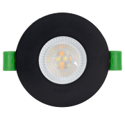 LED downlight de empotrar, 6W, IP44,negro, con opción de elegir la temperatura de color CCT.