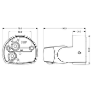 Sensor de movimiento 2xPIR IP65 superficie 180º/360º 9m  NEGRO, lente negra