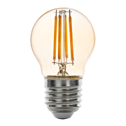 LED filament okrugla žarulja, s mogućnošću prigušivanja, 4W, E27, 1800K, 220-240V AC, jantarna