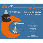 Piercing connector for street lamps 16-95mm2, 1.5-10mm2