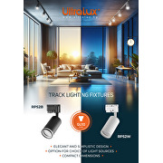 Luminaire pour montage sur rail, 2 fils, GU10, 220-240V AC, IP20, noir