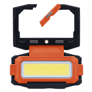 Портативна LED работна лампа с магнитна основа, карабинер и стойка 10W, 7000K, 5V DC, IP54
