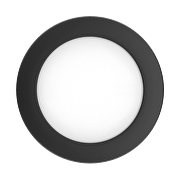 Lune LED encastrable, cercle, 4W, 3000K/4000K/6500K, 12V DC, IP44, noire
