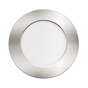 Lune LED encastrable, cercle, 4W, 3000K/4000K/6500K, 12V DC, IP44, nickel satiné