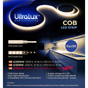 Profesionalna LED traka 10W/m, 6500K, 24V DC, 320 LEDs/m, COB, IP20