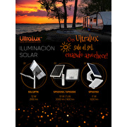 Farlola de LED con panel solar, 12W, 2100lm,4000K, 140°х90°,∅60, SMD2835, IP65