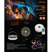 Multifunctional USB LED portable lamp with RGBW string 10m, 5W, Li-Ion 3.7 V DC, IP54