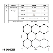 LED modular linear fixture 7W, 6000K, 220-240 V AC, 270° 700lm, IP20