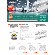 Conector X para pantallas estancas enlazables LITS12036CCT y LITS15050CCT