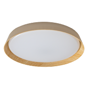 LED CCT stropna svjetiljka s daljinskim upravljačem, s mogućnošću prigušivanja, bež/drvena, max. 72W, 3000K-6000К, 220-240V AC, okrugla, IP20