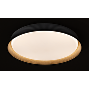 LED CCT stropna svjetiljka s daljinskim upravljačem, s mogućnošću prigušivanja, bež/drvena, max. 72W, 3000K-6000К, 220-240V AC, okrugla, IP20