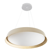 LED CCT stropna svjetiljka s daljinskim upravljačem, s mogućnošću prigušivanja, bež/drvena, max. 72W, 3000K-6000К, 220-240V AC, okrugla, IP20