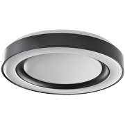 LED prigušljiva CCT stropna svjetiljka s daljinskim upravljačem, crna, max. 72W, 3000K-6000К, 220-240V AC, okrugla, IP20