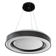 LED prigušljiva CCT stropna svjetiljka s daljinskim upravljačem, crna, max. 72W, 3000K-6000К, 220-240V AC, okrugla, IP20