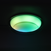 LED dimmbare ССТ+RGB Deckenleuchte mit Fernbedienung, Rauchquarz, 28W+5W, 3000K-6000K, 220-240V AC, rund, IP20