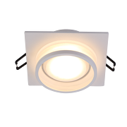 Dekorativer Einbaustrahler (Körper), low-glare, Viereck, GU10 weiß, stationär, IP20