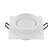 Dekorativer Einbaustrahler (Körper), low-glare, Viereck, GU10 weiß, stationär, IP20